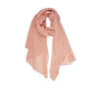 YOUR SMILE for Women Lightweight Breathable Solid Color Soft Chiffon Long Fashion Scarves Sun-proof Shawls Wrap - pink - Large