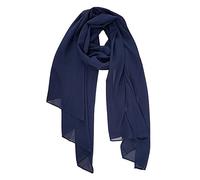 YOUR SMILE for Women Lightweight Breathable Solid Color Soft Chiffon Long Fashion Scarves Sun-proof Shawls Wrap - blue - Large