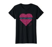 Your Smile is Contagious Heart Mosaic Positive Quote Design Value Graphic T-Shirt, Women, Black, XL