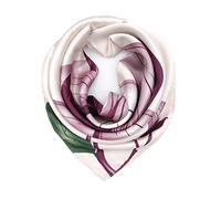 YOUR SMILE Silk Feeling Scarf Women's Fashion Pattern & Solid Color Large Square Satin Headscarf, 321, Large