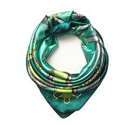 YOUR SMILE Silk Like Scarf Women's Fashion Pattern Large Square Satin Headscarf Headdress, 133, Large
