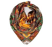 YOUR SMILE Silk Like Scarf Women's Fashion Pattern Large Square Satin Headscarf Headdress, 204, Large