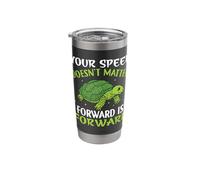 Your Speed Doesn't Matter Forward is Forward Turtle Stainless Steel Insulated Tumbler