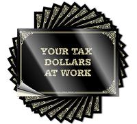 Your Tax Dollars At Work Guest Bathroom Decor Personalized - Lettering Sticker Case Waterproof Decal(6X9CM)