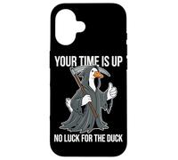 Your Time Is Up No Luck For The Duck Funny Reaper Goose Case for iPhone 16