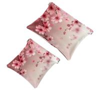 Your Travel Solution: 2Pcs Art Flower-771 Shrapnel Pouch - Compact Makeup Bag, Multicolor 08, A：7.1x5.8in/18x14.8cm，B:4.7x4.5in/12x11.5cm