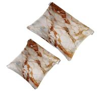 Your Travel Solution: 2Pcs Black and White Ink Marble-375 Shrapnel Pouch - Compact Makeup Bag, Multicolor 09, A：7.1x5.8in/18x14.8cm，B:4.7x4.5in/12x11.5cm