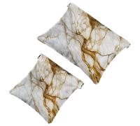 Your Travel Solution: 2Pcs Black and White Ink Marble-375 Shrapnel Pouch - Compact Makeup Bag, Multicolor 07, A：7.1x5.8in/18x14.8cm，B:4.7x4.5in/12x11.5cm