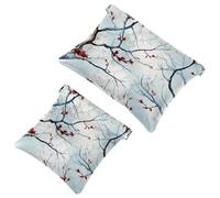 Your Travel Solution: 2Pcs Colorful Flowers and Trees-1431 Shrapnel Pouch - Compact Makeup Bag, Multicolor 08, A：7.1x5.8in/18x14.8cm，B:4.7x4.5in/12x11.5cm