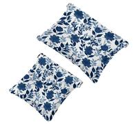 Your Travel Solution: 2Pcs Leaf Art-2190 Shrapnel Pouch - Compact Makeup Bag, Multicolor 02, A：7.1x5.8in/18x14.8cm，B:4.7x4.5in/12x11.5cm