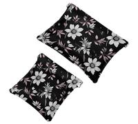 Your Travel Solution: 2Pcs Leaf Art-540 Shrapnel Pouch - Compact Makeup Bag, Multicolor 07, A：7.1x5.8in/18x14.8cm，B:4.7x4.5in/12x11.5cm