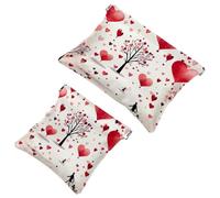 Your Travel Solution: 2Pcs Valentine's Day Love-870 Shrapnel Pouch - Compact Makeup Bag, Multicolor 03, A：7.1x5.8in/18x14.8cm，B:4.7x4.5in/12x11.5cm