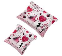 Your Travel Solution: 2Pcs Valentine's Day Love-870 Shrapnel Pouch - Compact Makeup Bag, Multicolor 04, A：7.1x5.8in/18x14.8cm，B:4.7x4.5in/12x11.5cm