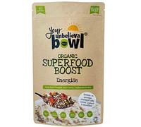 Your UnbelievaBowl - Organic Superfood Boost (Energise) 600g, 40 Servings, 45p Per Serving, Gluten Free, Chia Seed, Hemp Seed, Pumpkin Seed, Cacao, Mulberry, Goji, Flaxseed, Almonds