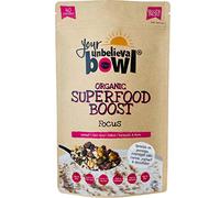 Your UnbelievaBowl - Organic Superfood Boost (FOCUS) 600g, 40 Servings, 45p Per Serving, Gluten Free, Chia Seeds, Hemp Seeds, Dates, Walnuts, Pumpkin Seeds, Cacao, Flaxseed, Turmeric