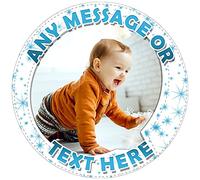 Your Very Own Photo Image Starry - Blue - Any Size (4in - 7.5in) Personalised Edible Cake Topper on Premium Icing