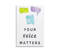 Your Voice Matters Speech TherapyCover Poster Art Canvas Gift for Friends Or for Your Own Use Bedroom Living Room Decoration AestheticUnframe-style 16x24inch(40x60cm)