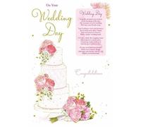 YOUR WEDDING DAY Greeting Card Words of Love Keepsake range Elegant gold edged finish
