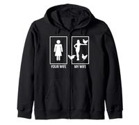 Your Wife My Wife Chicken Lady Shirt, Farmer Husband Gift Zip Hoodie