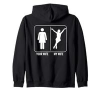 Your Wife My Wife Funny Ice Skating Ice Skater Zip Hoodie