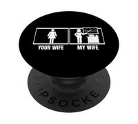 Your Wife My Wife Husband Funny Art Teacher PopSockets Adhesive PopGrip