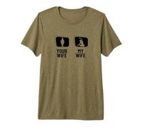 Your Wife My Wife Husband Funny Yoga Instructor Premium T-Shirt