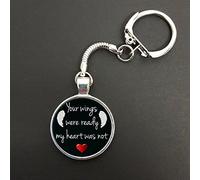 Your Wings were Ready My Heart was Not Pendant On A Snake Keyring Ideal Memorial Keepsake Gift N649