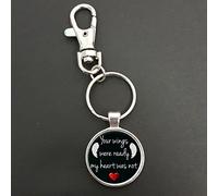 Your Wings were Ready My Heart was Not Pendant On A Spring Hook Keyring Bag Tag Ideal Memorial Keepsake Gift N649