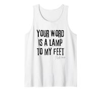 Your Word is a Lamp to My Feet Psalm 119:105 Bible Light Tank Top
