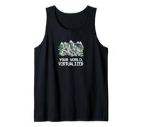 Your World Virtualized Isometric Pixel Art Tech City Tank Top