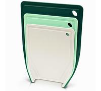 YourCasa 3 x Plastic Chopping Board Set - BPA Free - Chopping Board with Funnel Shape and Juice Groove - Kitchen Board Non-Slip & Dishwasher Safe - Cutting Board - Cutting Mat Kitchen - Non-Slip Board