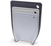 YourCasa 3 x Plastic Chopping Board Set - BPA Free - Chopping Board with Funnel Shape and Juice Groove - Kitchen Board Non-Slip & Dishwasher Safe - Cutting Board - Cutting Mat Kitchen - Non-Slip Board