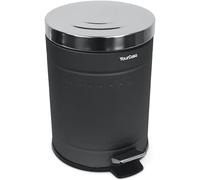 YourCasa® Bathroom Bin 5 L Stainless Steel [Retro Design] for Bathroom and Living Area - Cosmetic Bin with Lid and Soft Close - Bathroom Rubbish Bin Small Waste Bin Bathroom (Anthracite)