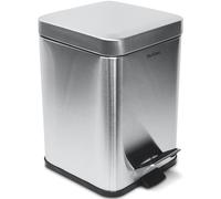 YourCasa® Bathroom Bin [5L] - Elegant Design - Small Bathroom Bin - Cosmetic Bin - Bathroom Bin with Lid and Soft Close - Waste Bin Bathroom Toilet - Removable Inner Bucket (Silver)