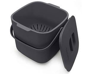 YourCasa® Kitchen Food Waste Bin with Lid - Recycling compost bin 7 Liters - Countertop Composter for Organic Waste - Dishwasher Safe - Odour-Proof - Removable Sieve - food waste caddy (Anthracite)