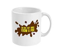 yourdesign I'm one Fart Away from a Poo Mug - Funny Adult Humour Gift Great for Christmas or Birthday
