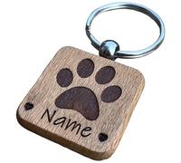 Yourdesign Personalised Paw Print Keyring - Love for your Dog or Cat - Memorial Keepsake - Customise with Name - Pet Loss keychain