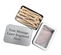 Yourdesign Personalised Wooden Golf Tees Gift Set, Premium Natural Wood Tees in Custom Engraved Metal Tin, Perfect for Golf Anniversary, Birthday, Retirement Presents