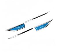 Yourdou 2pcs Car Side Blade Badge for Tesla Roadster 2022 2023 2024 2025, Car Logo Sticker 3D Metal Trim Sticker Replacement Car Decorative Emblem Badge Decal Sticker,Blue