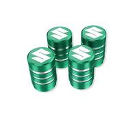 Yourdou Car Tyre Valve Caps for Suzuki Swift 2023, Dust Cap Tire Valve Stem Caps with O Seal Ring Leakproof Corrosion Resistant Metal Stem Dust Covers Accessories,Green-4PCS