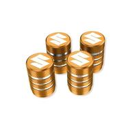 Yourdou Car Tyre Valve Caps for Suzuki Swift 2023, Dust Cap Tire Valve Stem Caps with O Seal Ring Leakproof Corrosion Resistant Metal Stem Dust Covers Accessories,Yellow-4PCS