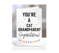 You're a Cat Grandparent card, gifts for men, women, him, her, female, male, presents for Christmas, new, congratulations, baby, you are, A5-173_47