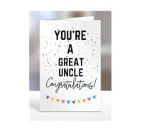 You're a Great Uncle card, gifts for men, women, him, her, female, male, presents for Christmas, new, congratulations, baby, you are, A5-173_126