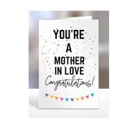 You're a Mother in Love card, gifts for men, women, him, her, female, male, presents for Christmas, new, congratulations, baby, you are, A5-173_154