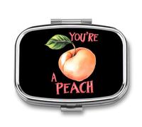 You're A Peach Travel Pill Organizer with Mirror