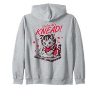 You're All I Knead, Cute Funny Valentine's Kitten Zip Hoodie