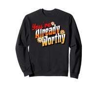 You're Already Worthy Groovy Positive Affirmation Sweatshirt