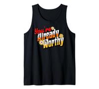 You're Already Worthy Groovy Positive Affirmation Tank Top