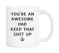 You're an Awesome Dad Keep That Shit Up Ceramic Drinkware Luxury Tea Cup with Handle Tea Mugs for Café Latte Home 330Ml