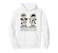 You're Breakfast Your Breakfast Grammar Matters Cow Humor Pullover Hoodie